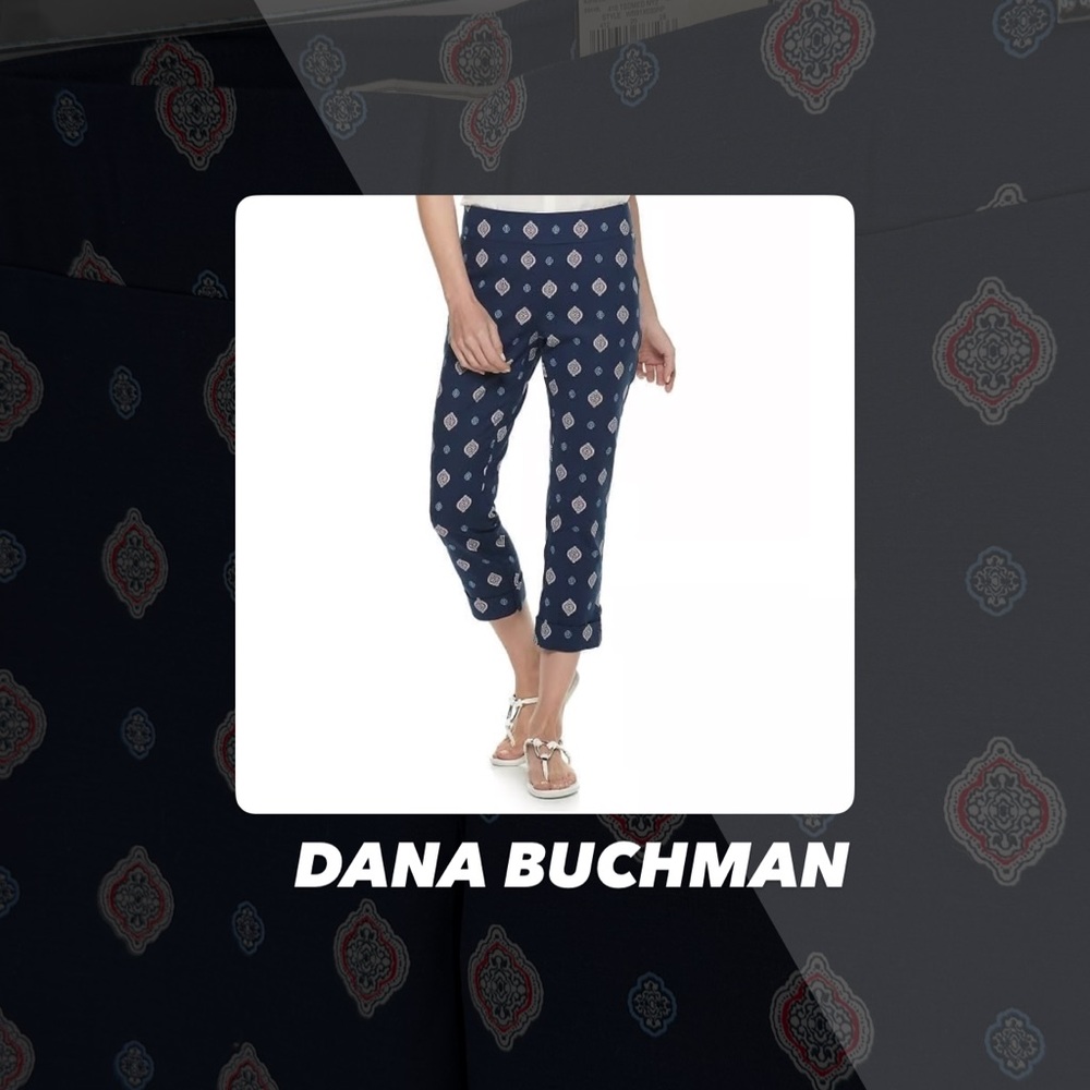 NWT Dana Buchman Paisley Slimming Capri